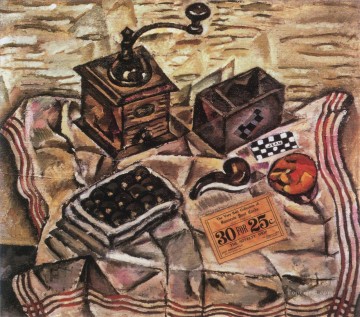 Still Life with Coffee Mill Dadaism Oil Paintings
